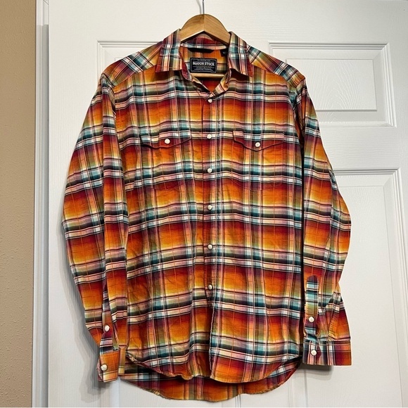 Other - Rough stock Button Down Long Sleeve Men’s Large
